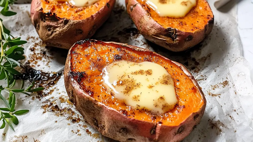 Air fryer baked sweet potato