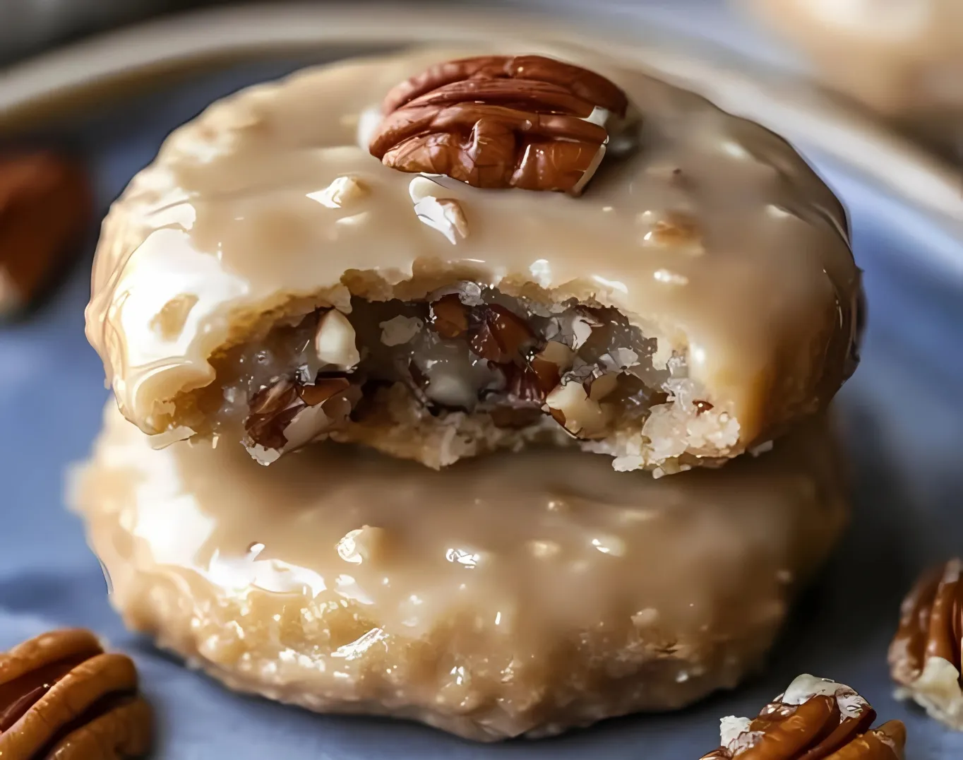 No-Bake Coconut Pecan Praline Cookies