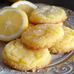 Lemon Pound Cake Cookies in a white plate