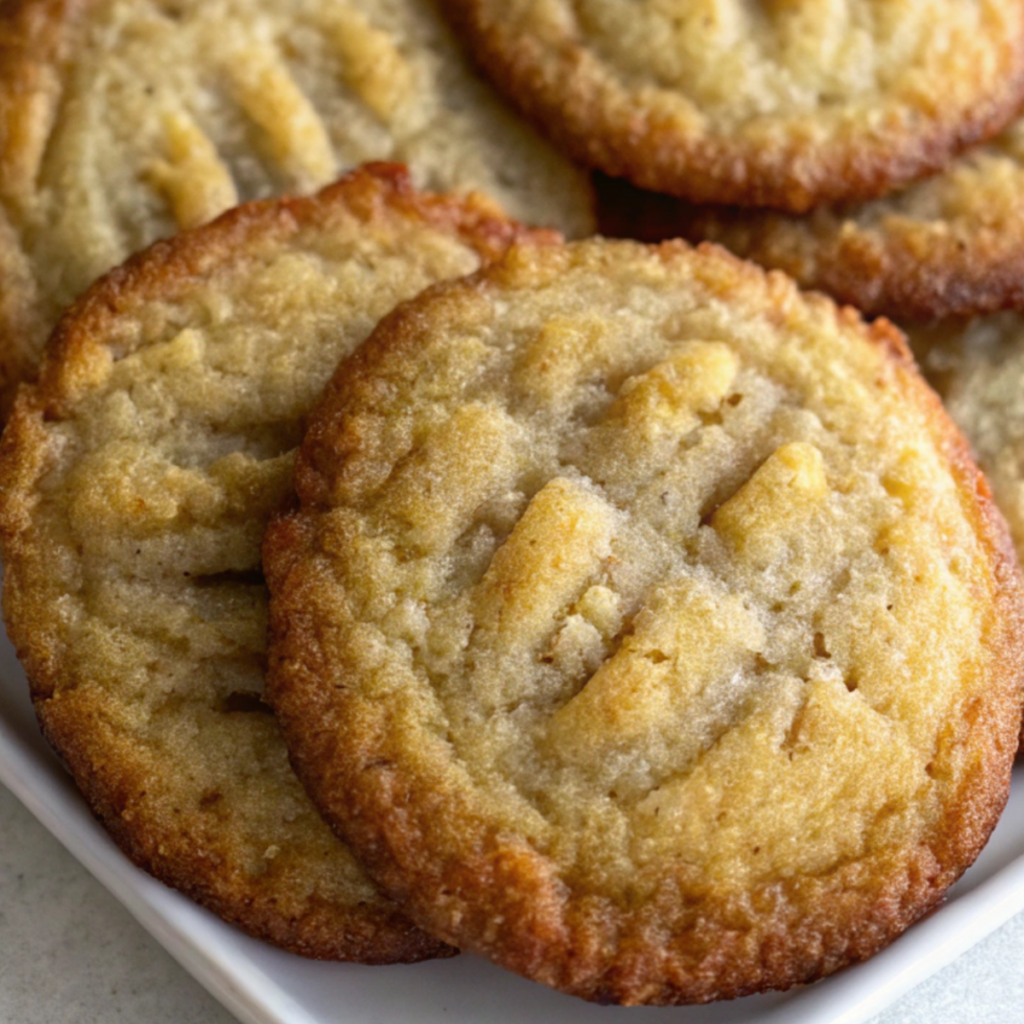 Banana Bread Cookies in a white plate