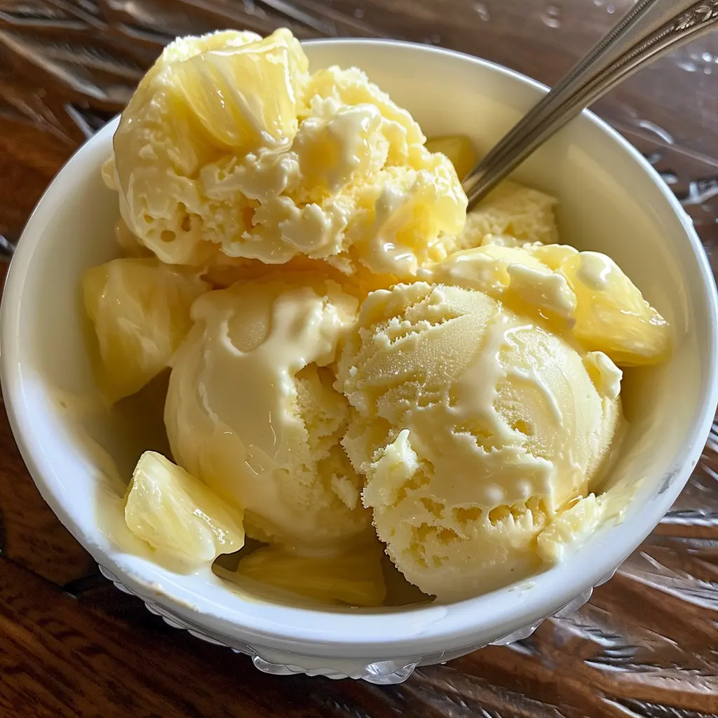 3-Ingredient Pineapple Ice Cream