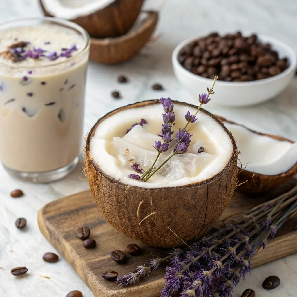 Lavender Coconut Iced Latte