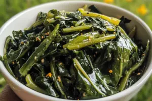 Dandelion Greens With Garlic

