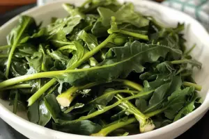 Dandelion Greens With Garlic
