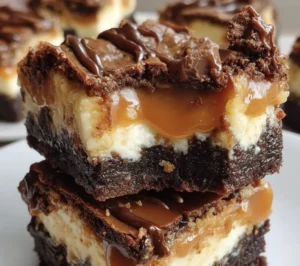 Milky Way Caramel Cheesecake Brownies