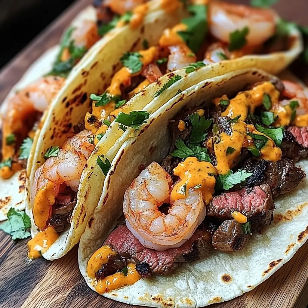 Shrimp and Steak Tacos